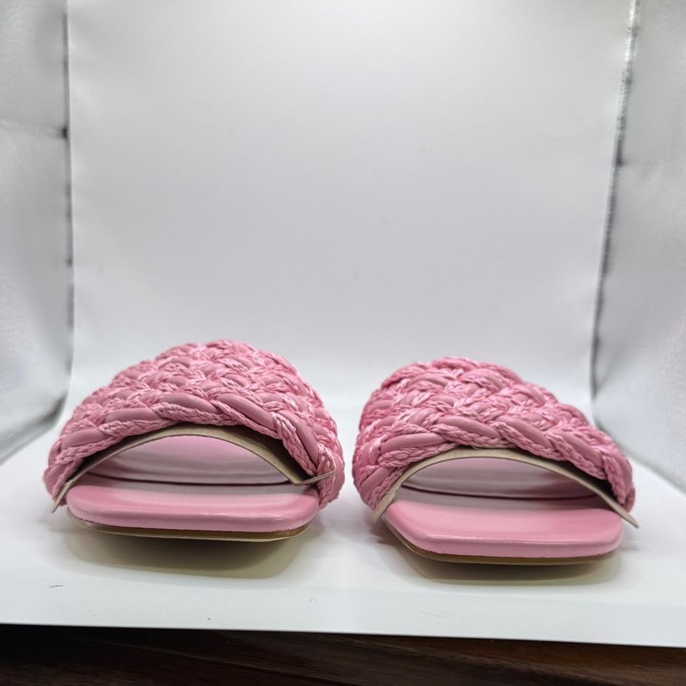 Nine West Medium Pink Shoes NWB SZ 6.5 flat sandals beach pool casual preppy - Picture 3 of 10